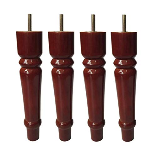 MHSHZY Patas para Muebles Patas de Soporte de Madera Maciza Vino Tinto Altura 24 cm Sofá Mesa de café Mueble TV pies Height 24cm