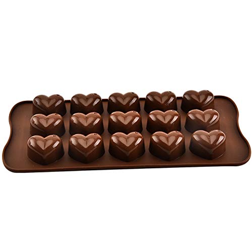 Molde de chocolate con forma de corazón，Molde de Silicona Forma Corazones，Moldes Silicona Bombon qklm