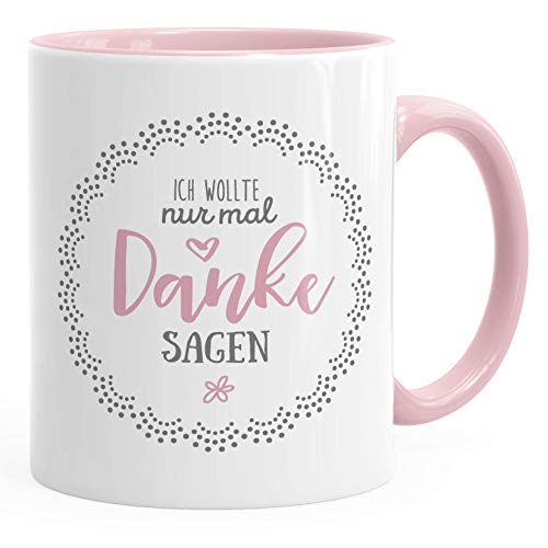 MoonWorks® - Taza de café para el día de la madre, cerámica, Danke 2 - Taza interior, color rosa, talla única