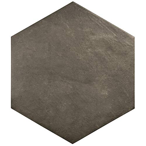 Nais Cerámica para suelos y paredes Colección Terra 29,2x25,4 cm -Caja de 1 m2 (18 Piezas), Hexagon Slate