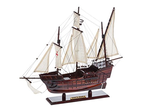 Nave Modelo de Madera de Santa María de Colón Insignia del Barco Vela no Hay Kit