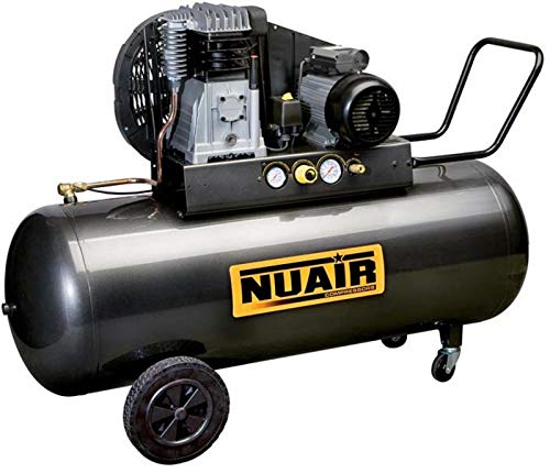 Nuair - Compresor de aire 200 l trifásico 400 V bicilíndrico B3800B/3T/200 A correa