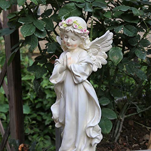 NYKK Ornamento de Escritorio Resina de Colección Figurita la decoración del hogar, estatuas orantes Ángel al Aire Libre artesanías decoración (Color : B)