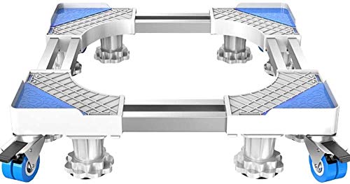 Para Silla Oficina Lavadora carro móvil ajustable Base Base Refrigerador con Caster Appliance Rodillo de Carga Base hasta 500 kg Tamaño Nombre: Tubo Doble (Color : As Shown, Size : Double tube)