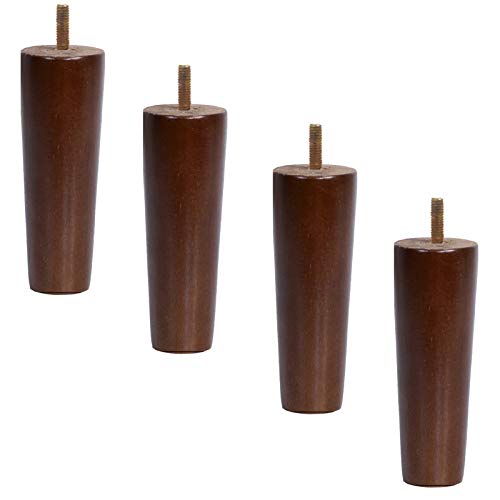 Patas De Muebles De Madera Roble, 4 Patas Para Muebles Madera, Pies Para Madera, Patas De Recambio Para Sofá, Banco, Mesa De Té, Con Varilla Roscada M8,MarróN(60cm(23.6inch))