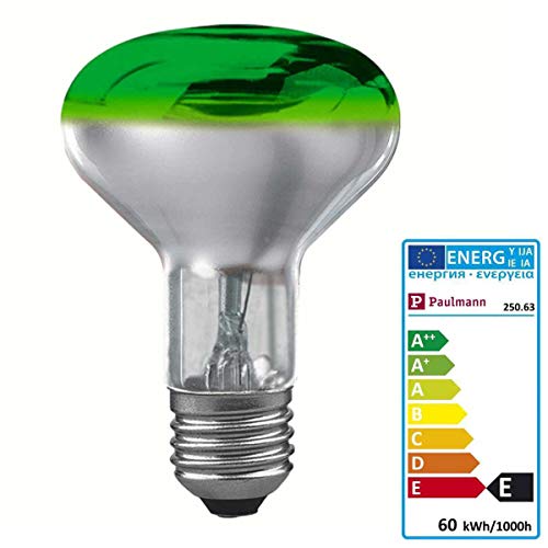Paulmann 250.63 lámpara reflectora R80 60W E27 cristal verde 25063 bombilla