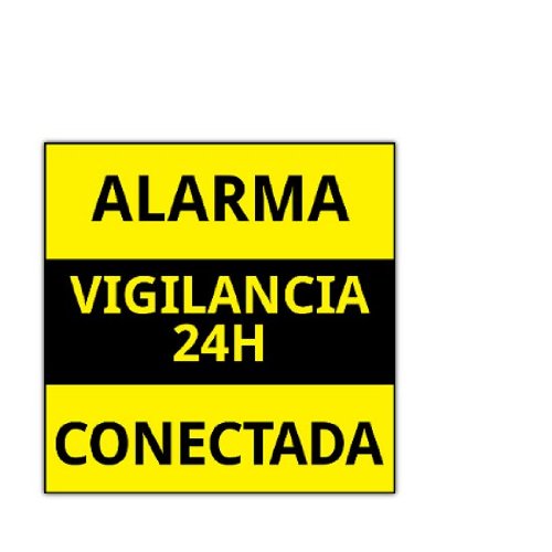 Pegatina Alarma CONECTADA Varios Modelos DISUASORIOS Carteles VIGILANCIA Disuasorio Exterior Facil Instalar Evita robos Alarmas Sin Cuotas Hogar Casas Finca Pisos vacios Anti okupas… (1 Pegatina)