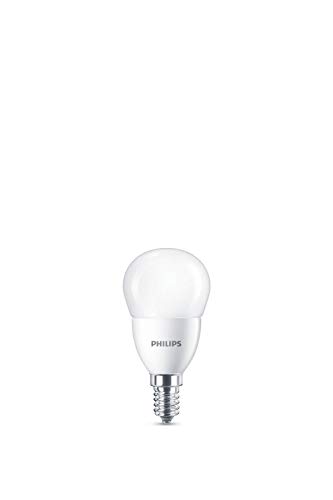 Philips bombilla LED esférica mate casquillo fino E14, 7 W equivalentes a 60 W en incandescencia, 830 lúmenes, 6500k, luz blanca fría