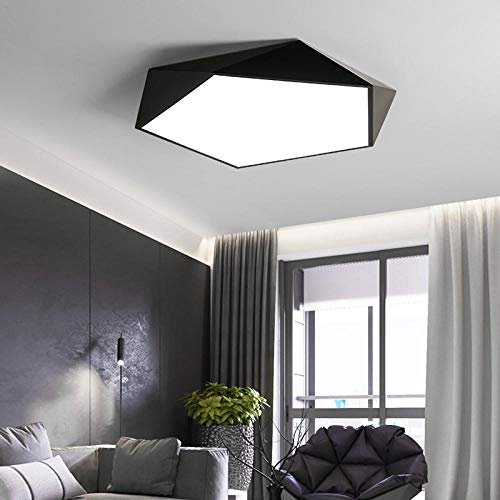 Plafón led de color ultrafino de 32 cm, lámparas geométricas nórdicas, sala de estar, dormitorio, comedor, estudio, plafón LED, luz bicolor negra