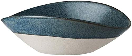 Platos Llanos Vajillas Prima de Porcelana, cerámica Creativa Bowl, japonés Vajilla, en Forma de Cuenco, Fideos Fruta Ensaladera mwsoz (Color : A)