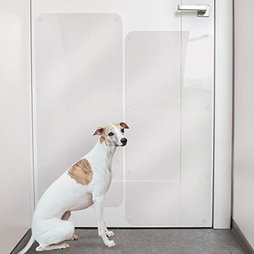 PROTECTO Protector Anti-Arañazos de Puertas: Protector Anti-Garras de Perros y Gatos – 90x40 cm 2-Pack Protección Resistente Anti-Arañazos de los Muebles – Grande, Duradera y Transparente