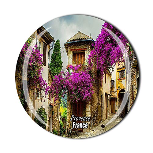 Provence Francia - Imán de cristal para refrigerador, diseño de recuerdo en 3D
