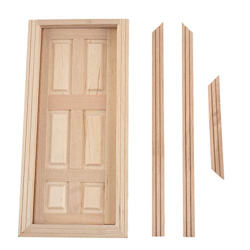 Puertas de madera de casa de munecas - SODIAL(R) 1/12 puertas de madera interiores de 6 paneles de color de madera en miniatura de casa de muneca de DIY Puertas de madera de casa de munecas - SODIAL(R) 1/12 puertas de madera interiores de 6 paneles de color de madera en miniatura de casa de muneca de DIY