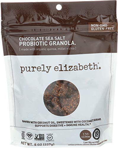 purely elizabeth Probiotic Gluten-Free Granola, Chocolate Sea Salt, 0.5 Pound