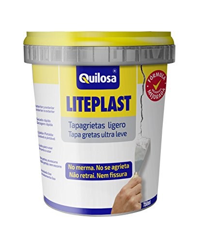 Quilosa Liteplast - Pasta masilla reparadora para grietas (750 ml ligero) color blanco Quilosa Liteplast - Pasta masilla reparadora para grietas (750 ml ligero) color blanco