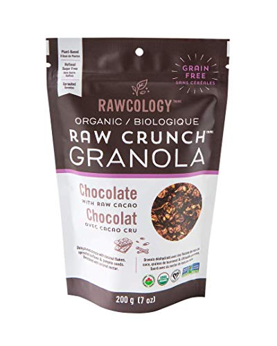 Rawcology - Granola Keto Chocolate 100% orgánico y natural | Sin azúcares añadidos, sin gluten, sin lactosa, raw, vegana, paleo | 200g