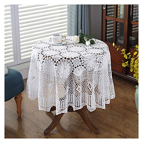 RKL Mantel Blanco Redondo, Ganchillo Hecho a Mano Sofá de Ganchillo, Toalla de Tela Hueca Tejida de algodón, Toalla de Toalla, Varios tamaños (Color : White, tamaño : 220 * 220cm) RKL Mantel Blanco Redondo, Ganchillo Hecho a Mano Sofá de Ganchillo, Toalla de Tela Hueca Tejida de algodón, Toalla de Toalla, Varios tamaños (Color : White, tamaño : 220 * 220cm)