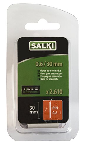 Salki 86910630 Blister de 2610uds de Pin 0,6 de 30mm de Longitud. Clavo sin Cabeza, Metal, 0.6 x 30 mm, Set de 2610 Piezas