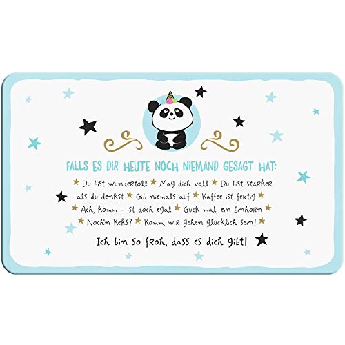 Sheepworld Hope & Gloria 46251 Schneidbrettchen mit Panda-Design und liebem Spruch, Resopal Tabla de Cortar, Länge 23,3 cm, Breite 14,3 cm, Höhe 0,2 cm