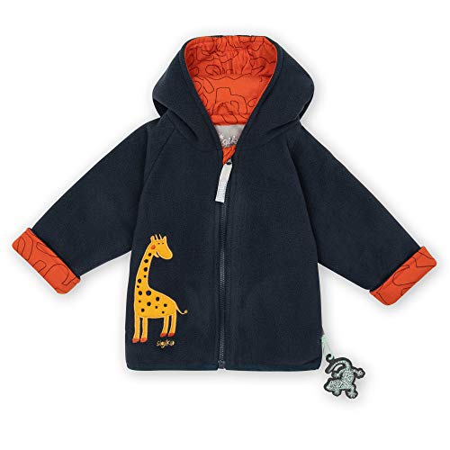 Sigikid Baby-Jungen Fleecejacke mit Kapuze für Kinder Chaqueta de forro polar para bebé, azul, 9 mes para Bebés