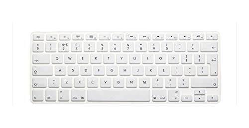 Silicona EU/UK Inglés teclado cubierta para MacBook Pro Retina 13 15 17 pulgadas para Mac book Air 13 pulgadas teclado Flim Skin stickers-White- Silicona EU/UK Inglés teclado cubierta para MacBook Pro Retina 13 15 17 pulgadas para Mac book Air 13 pulgadas teclado Flim Skin stickers-White-