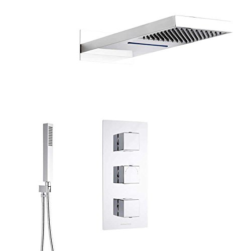 Sistema de Ducha Completo con Llave Mezcladora Termostática de Tres Funciones Sistema de Ducha Completo con Llave Mezcladora Termostática de Tres Funciones