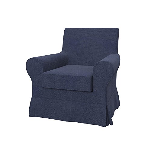 Soferia - IKEA EKTORP JENNYLUND Funda para sillón, Naturel Navy Blue
