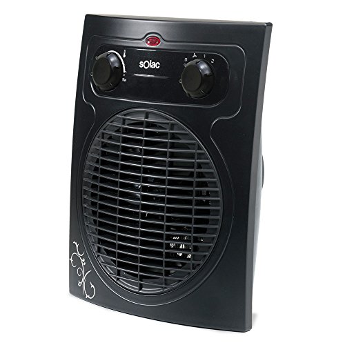 Solac TV8425 Vulcano Black - Calefactor/Ventilador (2000 W)