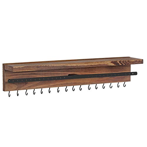 SONGMICS Organizador de Pared para Joyas, Expositor de Joyas Montado en Pared, Ganchos para Collares, Soporte para Pendientes, Pulseras, Regalo, Color Madera Ahumado JJS10CB SONGMICS Organizador de Pared para Joyas, Expositor de Joyas Montado en Pared, Ganchos para Collares, Soporte para Pendientes, Pulseras, Regalo, Color Madera Ahumado JJS10CB