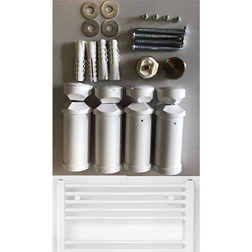 Soporte para radiadores de baño en blanco, adecuado para radiador curvo y recto Soporte para radiadores de baño en blanco, adecuado para radiador curvo y recto