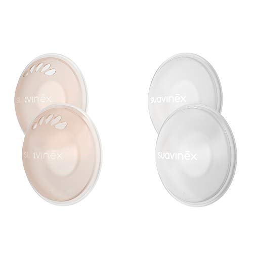 Suavinex - Set 2 Conchas protectoras (evita el Roce de la Ropa) + 2 Conchas Recolectoras pezón (Recoge las Pérdidas de leche) Suavinex - Set 2 Conchas protectoras (evita el Roce de la Ropa) + 2 Conchas Recolectoras pezón (Recoge las Pérdidas de leche)
