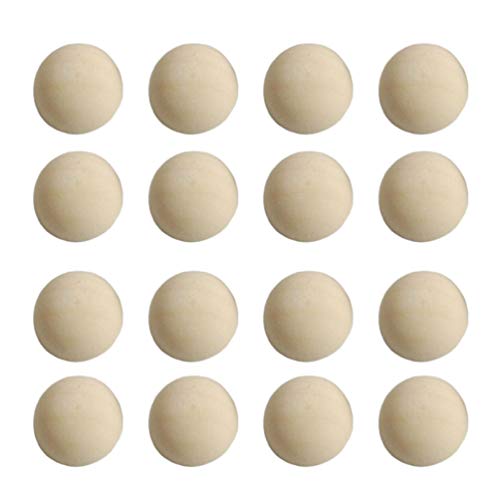 SUPVOX 100 bolas de madera divididas de 15 mm de diámetro para pintar adornos de Navidad