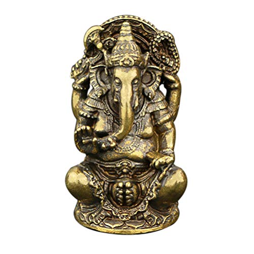 SUPVOX Elefante tailandés Buda Elefante Estatua Metal Escultura Ganesha Buda estatuilla Elefante Dios Adornos para el hogar