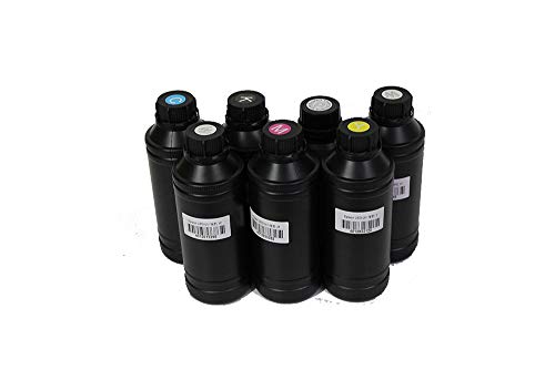 Syoon - Juego DE 6 + 1 Botellas de Tinta UV para impresoras UV Planas …