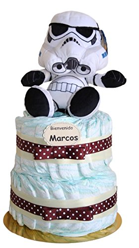 Tarta de pañales Stars Wars Rogue-One, regalo práctico y original para bebe - tarta pañales - Guerra de las Galaxias- Star Wars Tarta de pañales Stars Wars Rogue-One, regalo práctico y original para bebe - tarta pañales - Guerra de las Galaxias- Star Wars