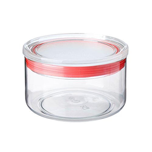 TATAY 1125009 - Bote de cocina transparente de poliestireno libre de BPA con cierre hermético, uso alimentario, óptimo para conservas, apto para lavavajillas, capacidad 0.5 litros, medidas 12.5