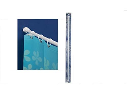 TATAY 5580401 - Barra recta extensible para cortina de ducha, Aluminio, Blanco, 140 - 250 cm