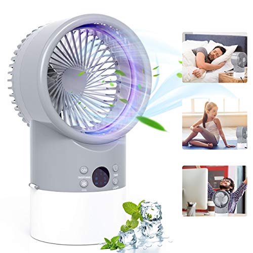 TedGem Aire Personal y Portátil, Aire Acondicionado Portátil, Aires Acondicionados Móviles, 3 en 1 Mini Enfriador de Aire/Ventilador/Humidificador, 3 Velocidades, Silencio, para Oficina, Hogar