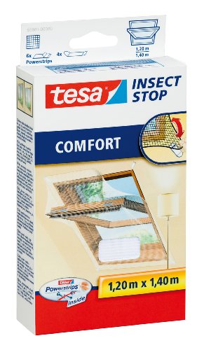 TESA 55881 red anti mosquitos - mosquiteras (1.2 m, 1.4 m, Color blanco)