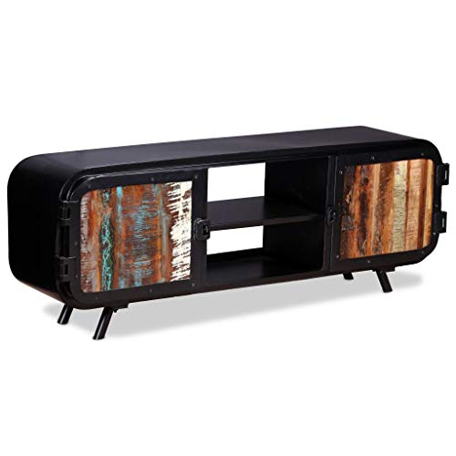 Tidyard Mesa para TV Mueble TV Salón Mesa Televisión Mueble Comedor Soporte de TV Auxiliar Gabinete Hi-Fi Unidad Base Aparador Estilo Industrial Hierro y Madera Reciclada 120x30x45cm Tidyard Mesa para TV Mueble TV Salón Mesa Televisión Mueble Comedor Soporte de TV Auxiliar Gabinete Hi-Fi Unidad Base Aparador Estilo Industrial Hierro y Madera Reciclada 120x30x45cm