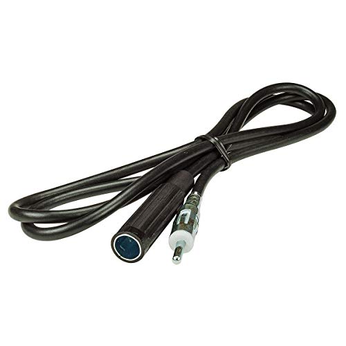 tomzz Audio 1600-001 - Cable alargador de antena de coche (1 m, conector DIN macho a DIN hembra)