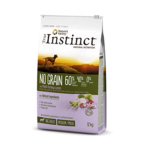 True Instinct No Grain - Nature's Variety - Pienso sin Cereales para Perro Adult Medium-Maxi con Pavo - 12kg True Instinct No Grain - Nature's Variety - Pienso sin Cereales para Perro Adult Medium-Maxi con Pavo - 12kg