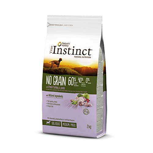 True Instinct No Grain - Nature's Variety - Pienso sin Cereales para Perro Adult Medium-Maxi con Pavo - 2kg