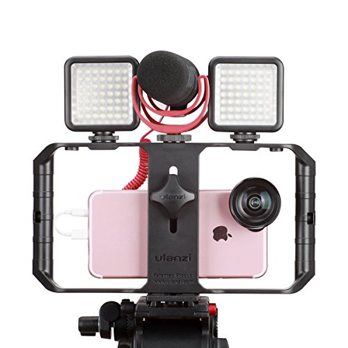ULANZI U Rig Pro - Soporte de trípode para teléfono móvil, para hacer películas iPhone, estabilizador de vídeo para videomaker Film-maker Videógrafo para iPhone X 8 Plus Sumsang