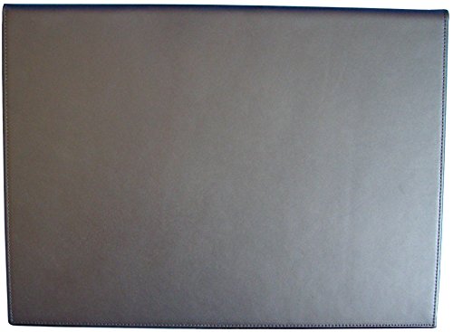 Vade escritorio sobremesa español de PIEL de ternera, doble. 47x34 cm (Negro)