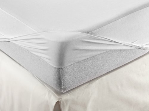 Velamen Colchón y sábana bajera ajustable, impermeable y transpirable, dos Productos en un, Blanco, Weiß, 90 x 200 cm
