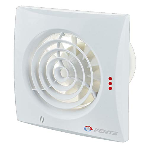 Ventilación VEN-100-QUIET ventilador extractor de bajo nivel de ruido de eficiencia energética para baño o cocina estándar para conductos de 100 mm, color blanco