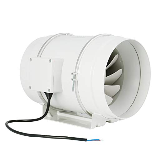 Ventilador de escape, HG Power 200mm Ventilador Extractor de Aire en Línea con Motor de Dos-velocidades para Oficina, Hotel, Baño - 840m³/h Ventilación(200mm)