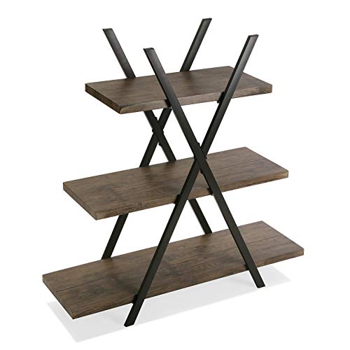 Versa Stendal Estantería de Pared de Estilo Industrial Biblioteca de Madera Aglomerada con 3 Baldas o Estantes Librería Comedor Salon Marrón y Negro, 101 x 33 x 100 cm Versa Stendal Estantería de Pared de Estilo Industrial Biblioteca de Madera Aglomerada con 3 Baldas o Estantes Librería Comedor Salon Marrón y Negro, 101 x 33 x 100 cm