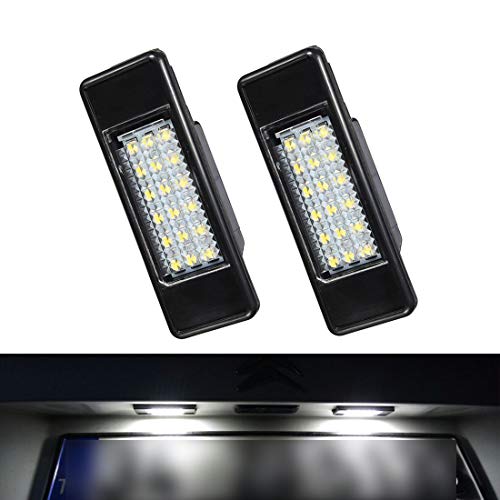 VIGORFLYRUN PARTS LTD 2pcs LED Luz de Matrícula Bombilla Licencia Número Placa Lámparas de Luz para Peu/geot 106 1007 207 307 308 3008 406 407 508 806 Ci/TROEN C2 C3 C4 C5 C6 DS3 VIGORFLYRUN PARTS LTD 2pcs LED Luz de Matrícula Bombilla Licencia Número Placa Lámparas de Luz para Peu/geot 106 1007 207 307 308 3008 406 407 508 806 Ci/TROEN C2 C3 C4 C5 C6 DS3